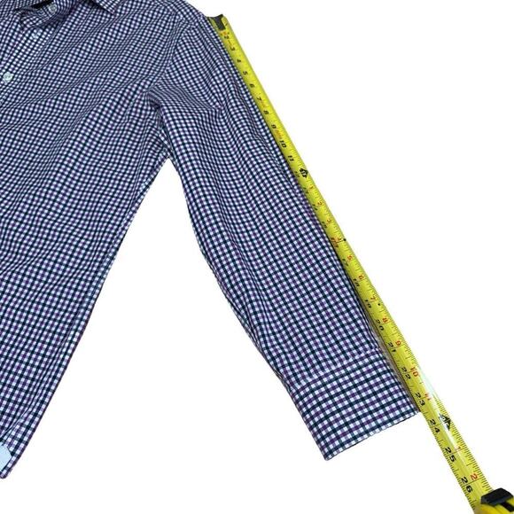Todd Snyder gingham Check Button Shirt 16 32/33 Mens White Purple Preppy - Picture 8 of 8
